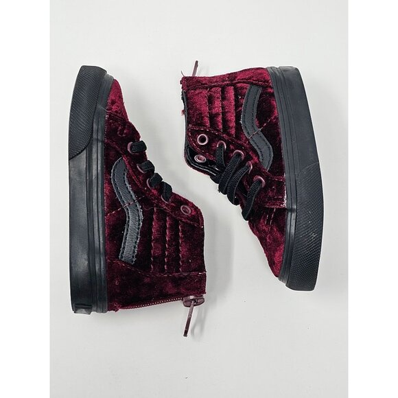 VANS TODDLERS VELVET SK8-HI ZIP Size 5 - Picture 4 of 7